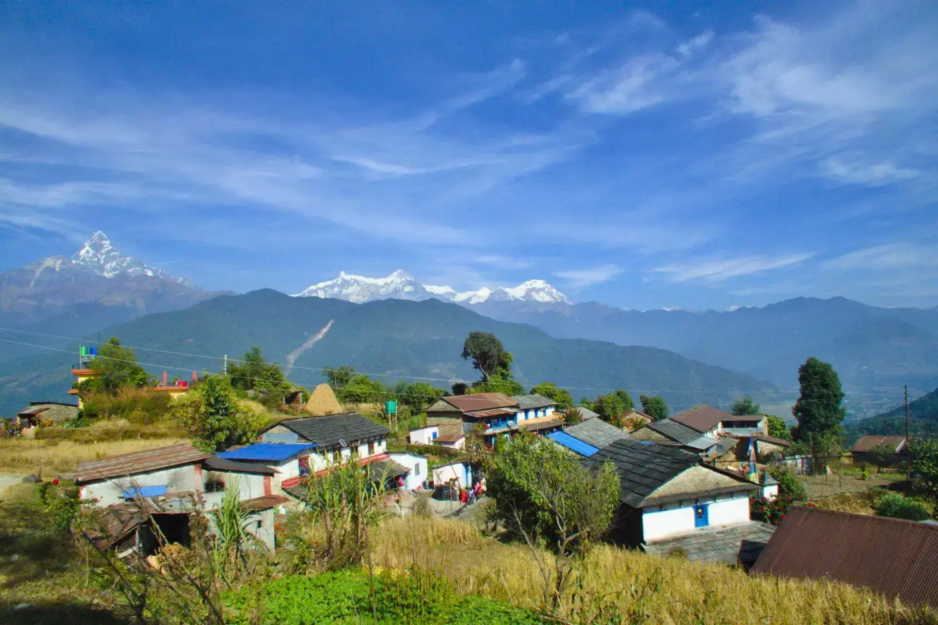 Vistas del Annapurna desde el pueblo Hemjakot