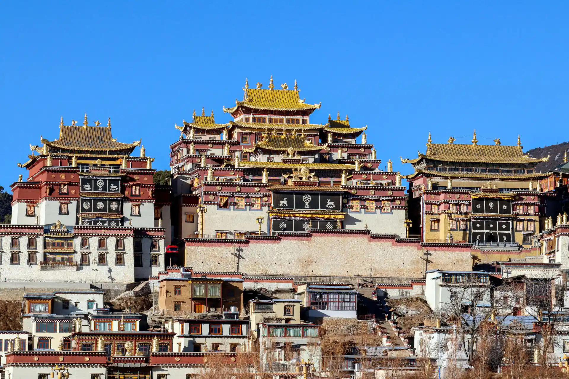Monasterios tibetanos en Shangri La